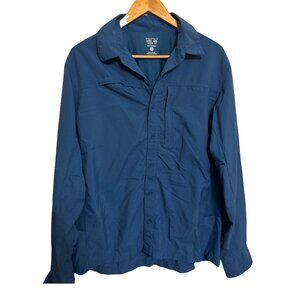 Mountain Hardwear Blue Lightweight Long Sleeve Button Down Shirt